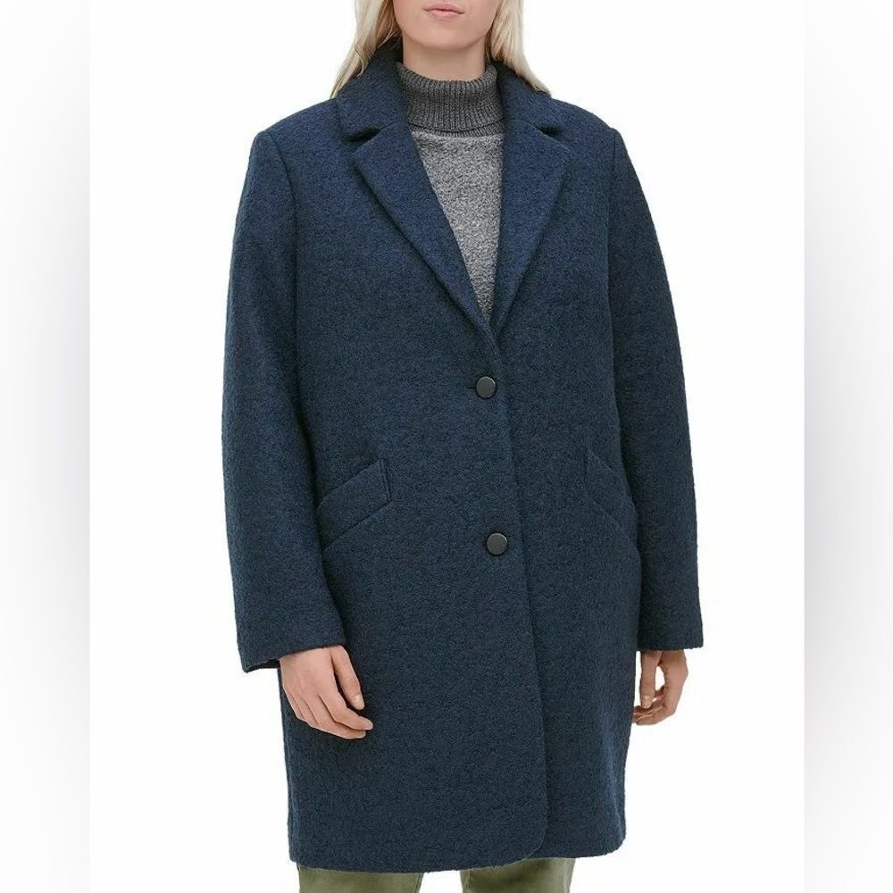 NWT Marc New York‎ Paige Dark Teal Wool Blend Boucle Coat Size 14W